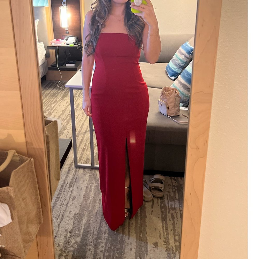 Red gown